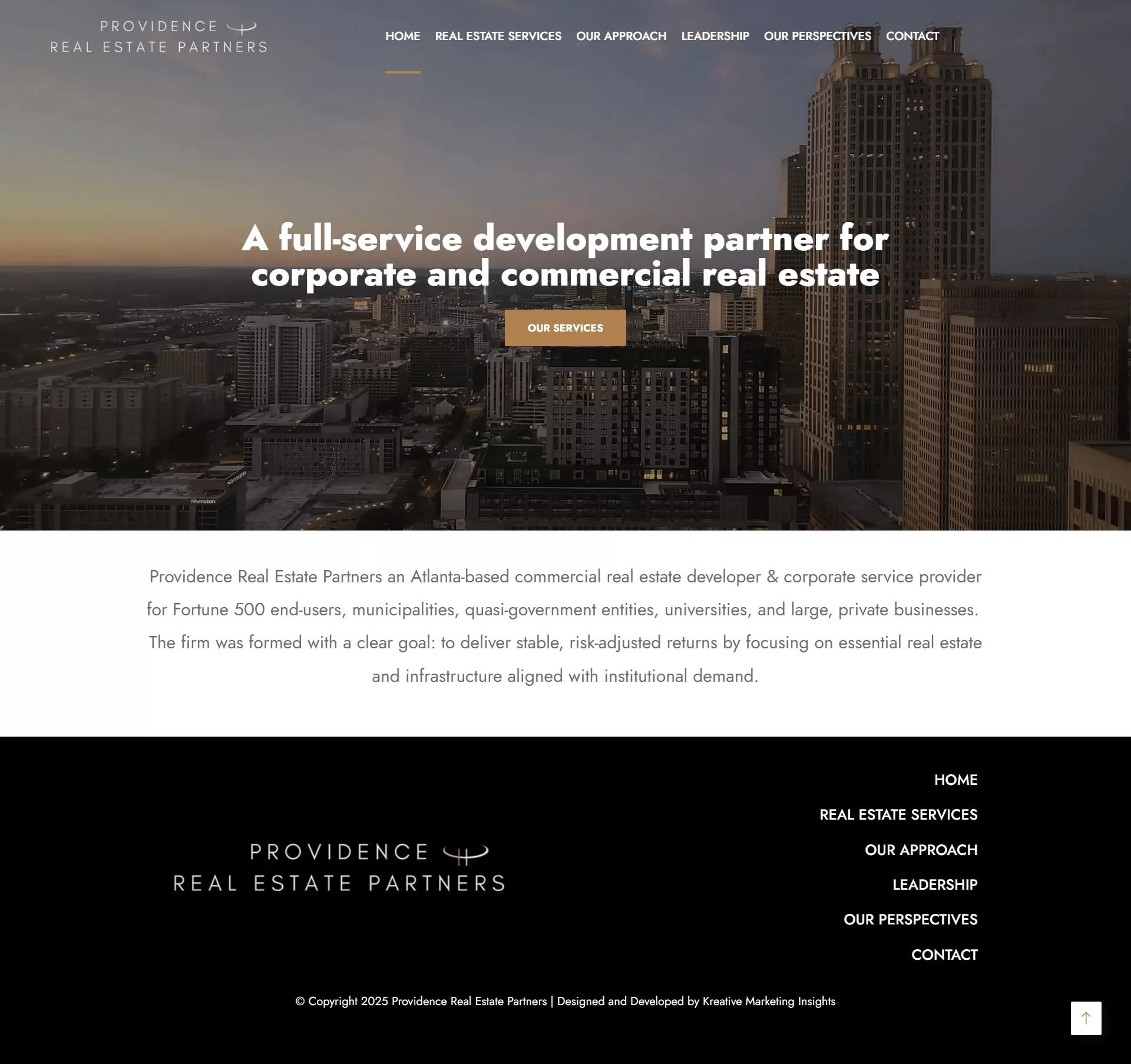 Providence Real estate partners website project